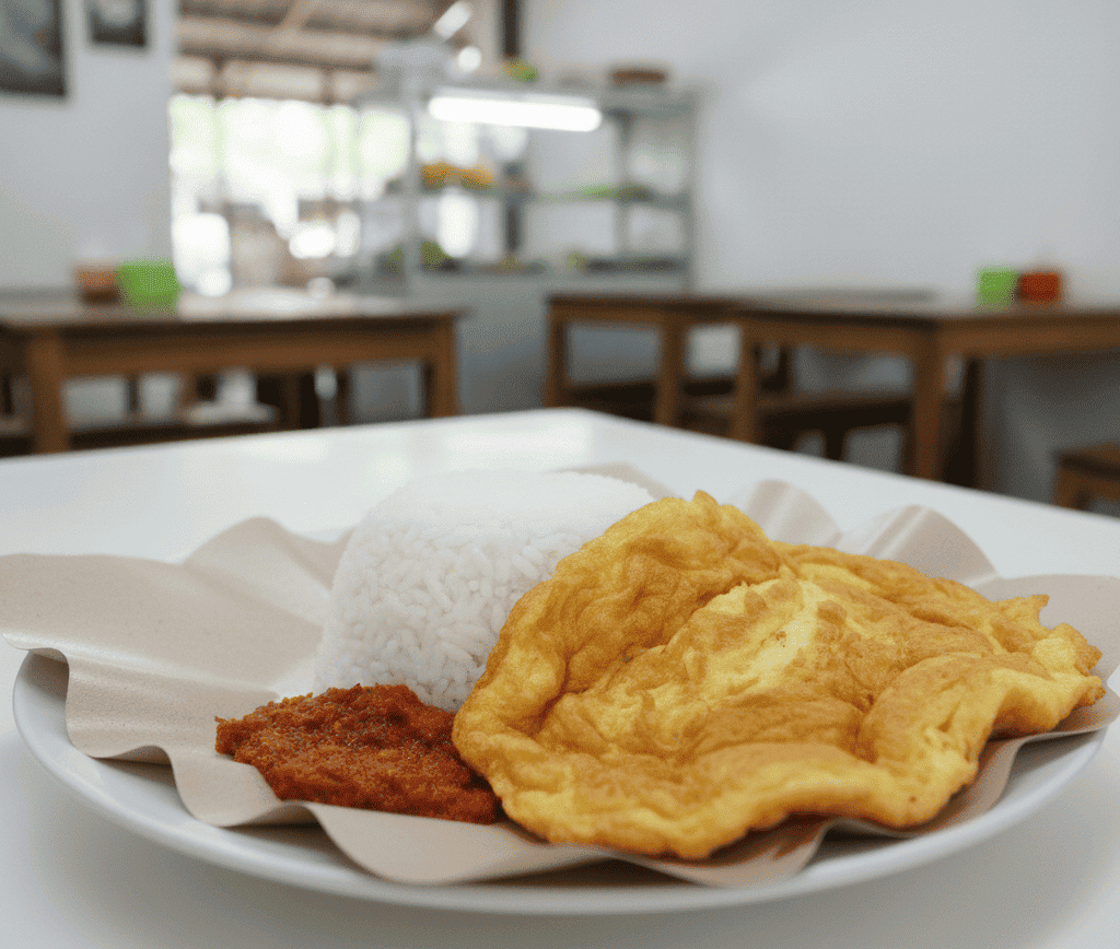 Nasi telor dadar